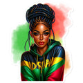 Irie Island Girl Sticker by Prodigi