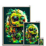 Mechanical Muse: Vibrant Graffiti Odyssey in Surreal Auto Wonderland Framed Print - D'Sare