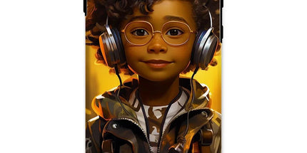 Little Boy Dino Dream Earphone: MelanatedMe Adventures by D'Sare Tough Phone Case by Prodigi