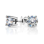 9K White Gold Moissanite Diamond Earrings - D'Sare