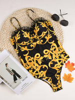 One Piece Leopard Print High Waist Bikini Swimsuit - D'Sare 