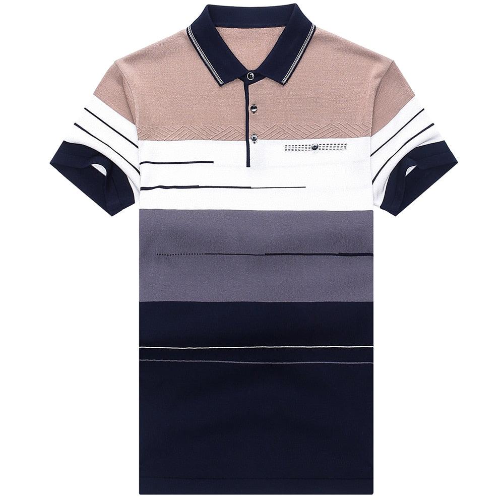 Colour Block Short Sleeve Polo Men Shirt - D'Sare 