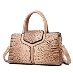 Genuine Leather Crocodile Pattern Luxury Tote Hand bag - D'Sare 