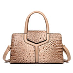 Genuine Leather Crocodile Pattern Luxury Tote Hand bag - D'Sare 