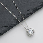 Moissanite 1CT Pendant Necklace 925 Sterling Silver - D'Sare 