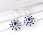 Blue Sapphire Sterling Silver Earrings - D'Sare 