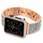 Ladies Diamond Stainless Steel Loop Apple Watchband - D'Sare 