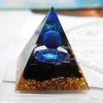 Energy Healing Yoga Pyramid Orgonite Generator Resin Natural Stone Ornament - D'Sare 