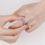 Moissanite Bridal 925 Sterling Silver 0.8 Carat Diamond Rings for Women - D'Sare 