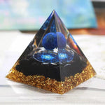 Energy Healing Yoga Pyramid Orgonite Generator Resin Natural Stone Ornament - D'Sare 