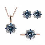 London Blue Topaz Sterling Silver Jewelry Sets - D'Sare 