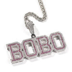 Custom Iced Out Pink Name Letter Chain - D'Sare 