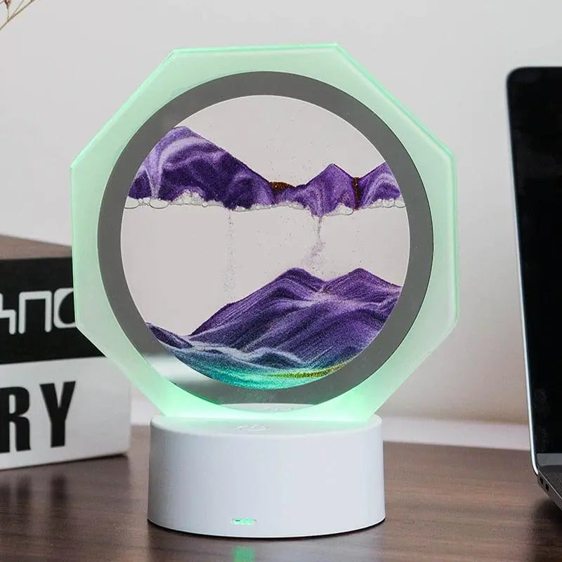 Creative Quicksand Night Light with 7 Colors - D'Sare 