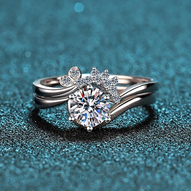 Moissanite Bridal 925 Sterling Silver 0.8 Carat Diamond Rings for Women - D'Sare 