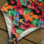 New Sexy One Piece Floral Leopard Print Bikini Swimsuit - D'Sare 