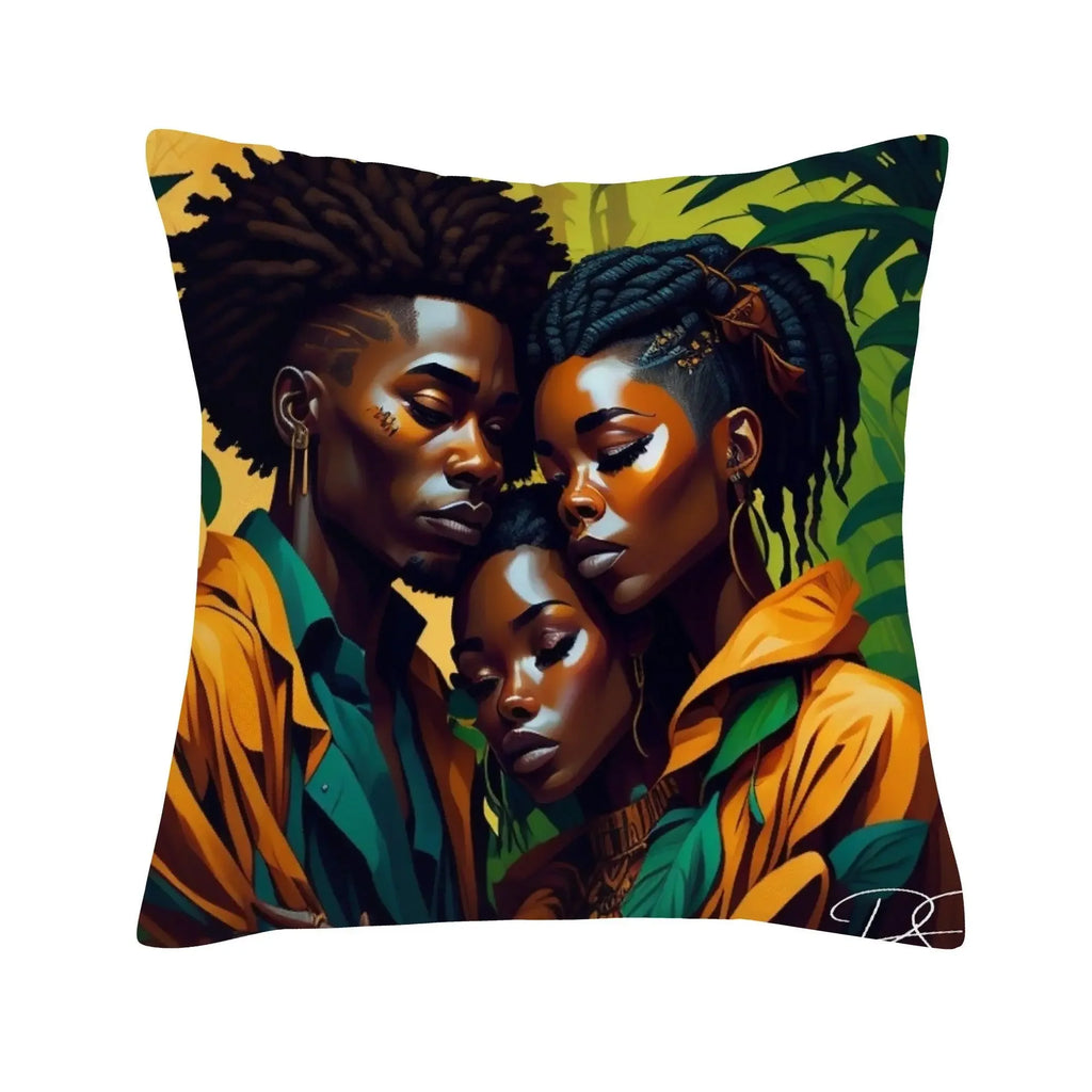 Rasta Trinity Black Love Pillow Covers - D'Sare 