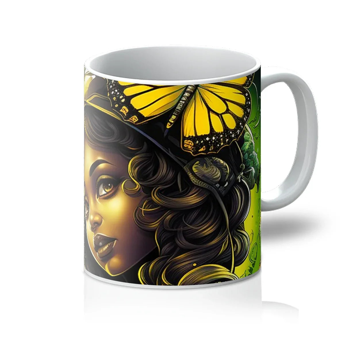 Urban Jungle Metamorphosis Muse Luminous Butterfly Queen Mug - D'Sare