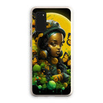 Monarch Butterfly Urban Fantasy Art Print - Afrofuturistic Girl with Butterflies Eco Phone Case - D'Sare