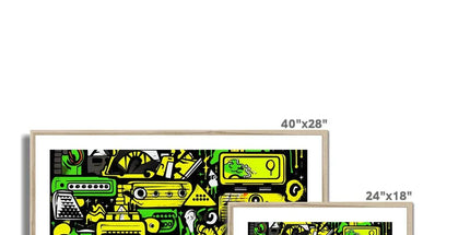 Graffiti Green and Yellow Abstract: A Dive into Vibrant Urban Art Framed & Mounted Print by Prodigi