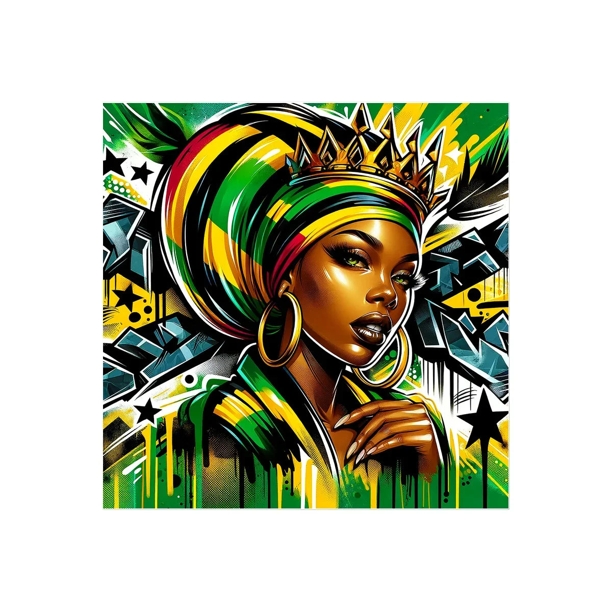 Gift For Her Rasta Queen Street Black Women Gift Temporary Tattoo - D'Sare