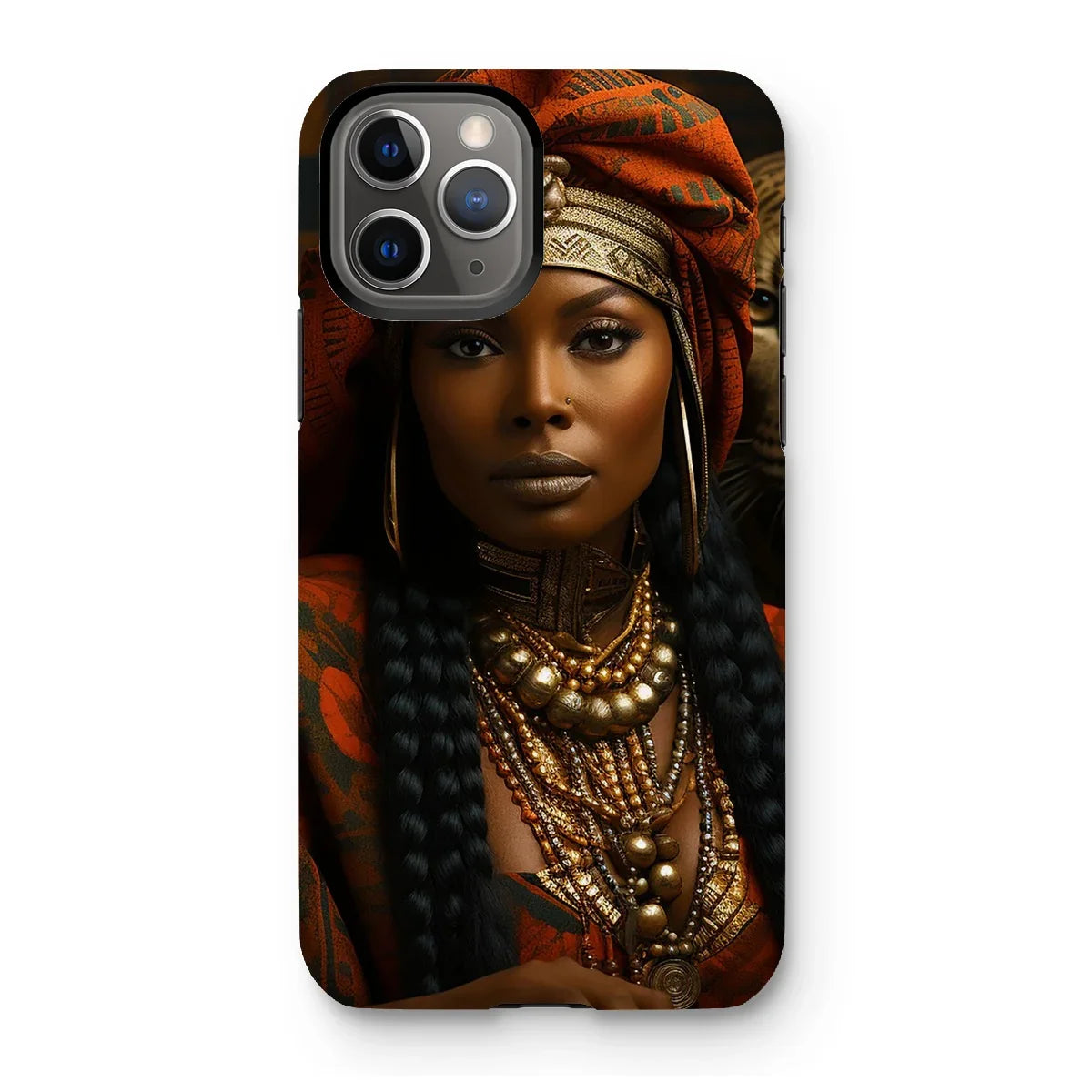 Empress Ebony Leopard Luxe MelanatedME Tough Phone Case - D'Sare