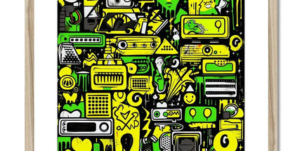 Graffiti Green and Yellow Abstract: A Dive into Vibrant Urban Art Framed & Mounted Print by Prodigi