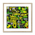 Graffiti Green and Yellow Abstract: A Dive into Vibrant Urban Art Framed & Mounted Print - D'Sare 