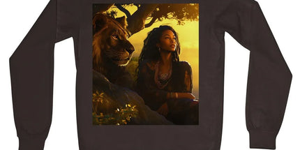 Empress Divine: The Black Feminine & Lion of Judah Legacy Crew Neck Sweatshirt - D'Sare 