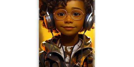 Little Boy Dino Dream Earphone: MelanatedMe Adventures by D'Sare Snap Phone Case - D'Sare 