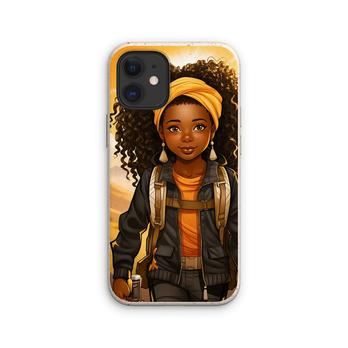 Autum Days Cute Black Girl MelanatedMe Eco Phone Case