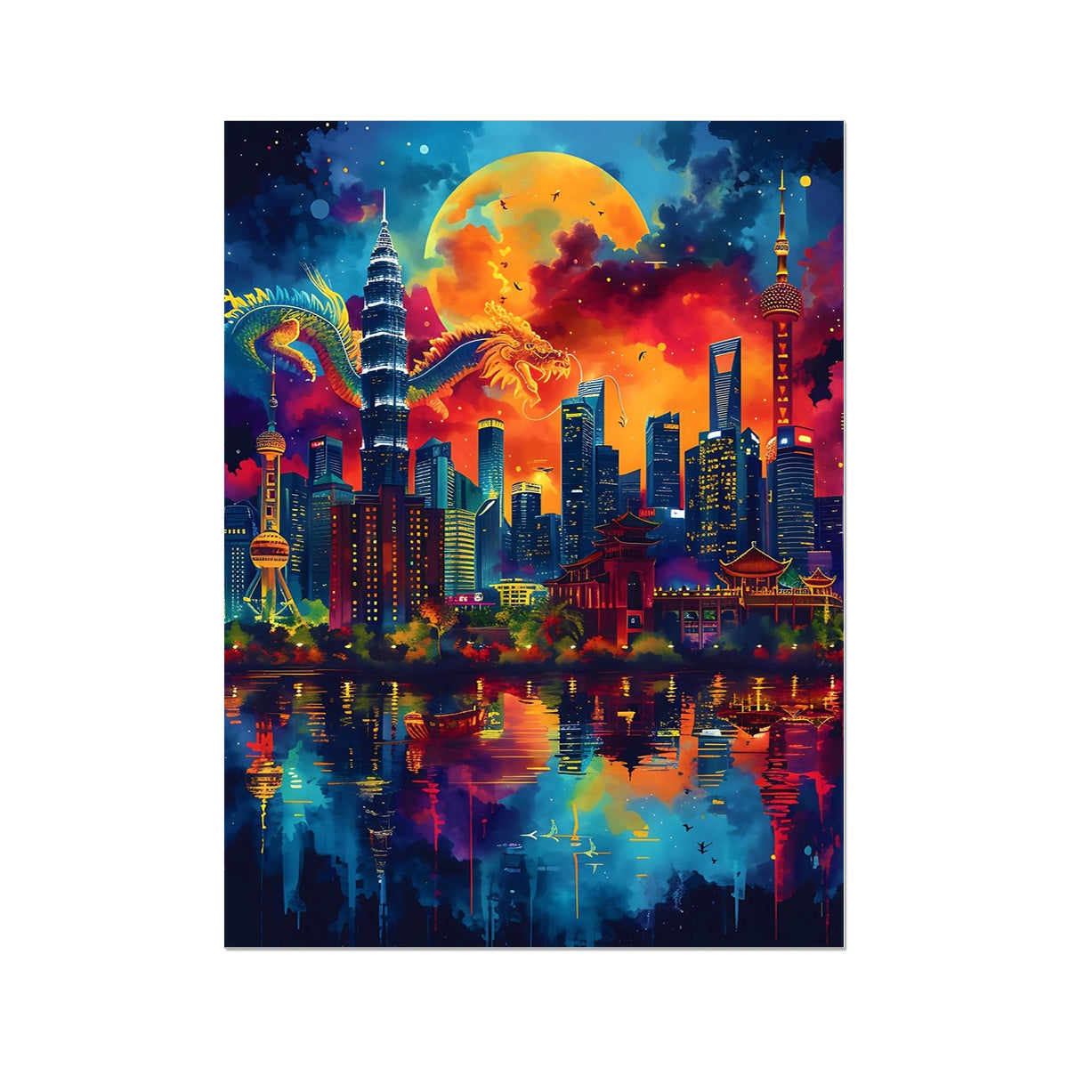 2024 Year Of The Dragon Celebration Wall Art Poster