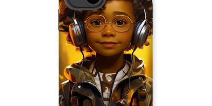 Little Boy Dino Dream Earphone: MelanatedMe Adventures by D'Sare Tough Phone Case by Prodigi