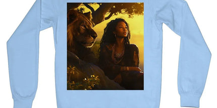 Empress Divine: The Black Feminine & Lion of Judah Legacy Crew Neck Sweatshirt - D'Sare 