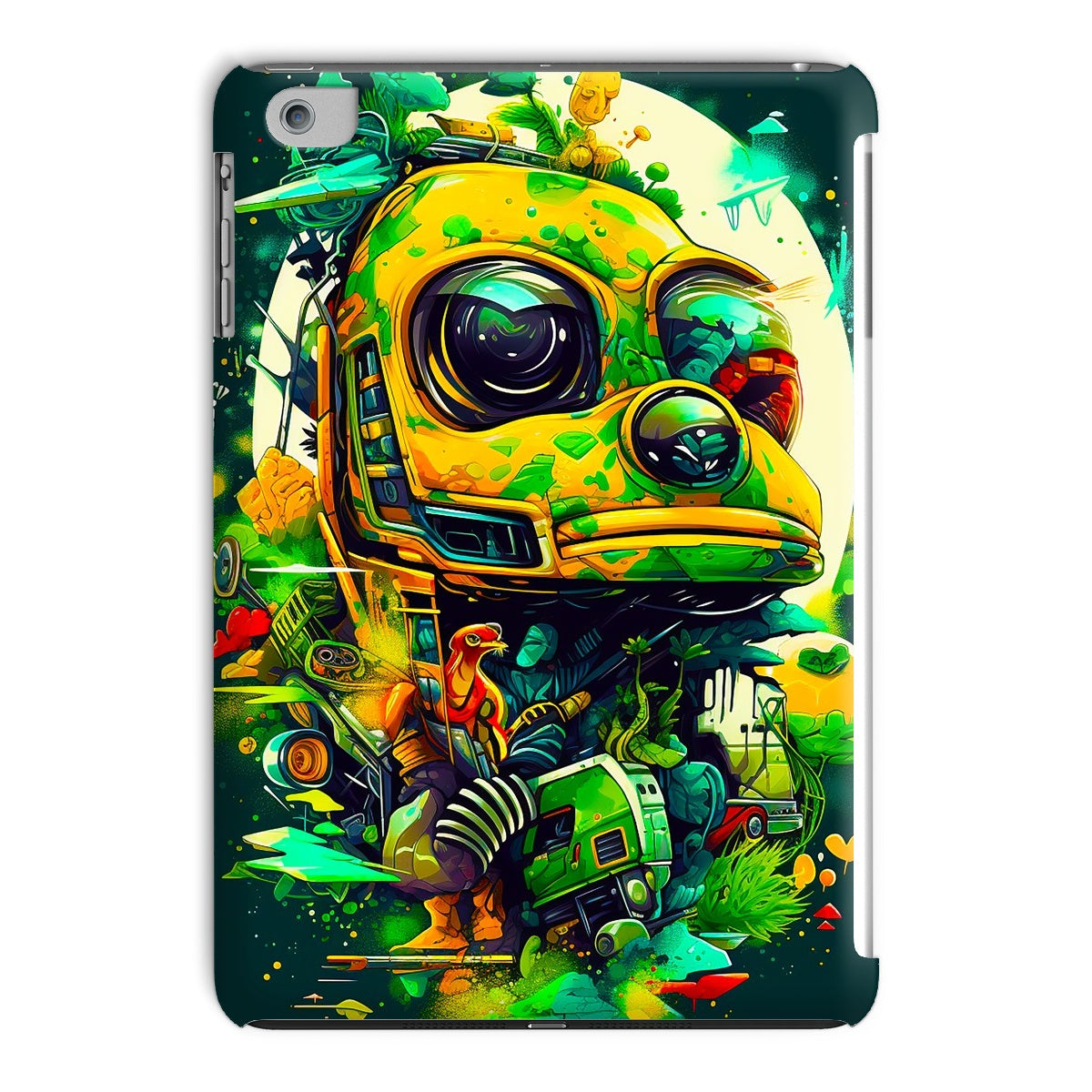 Mechanical Muse: Vibrant Graffiti Odyssey in Surreal Auto Wonderland Tablet Cases
