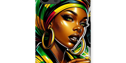 Gift For Her Rasta Queen Street Black Women Gift Snap Phone Case - D'Sare