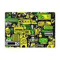 Graffiti Green and Yellow Abstract: A Dive into Vibrant Urban Art Placemat by Prodigi