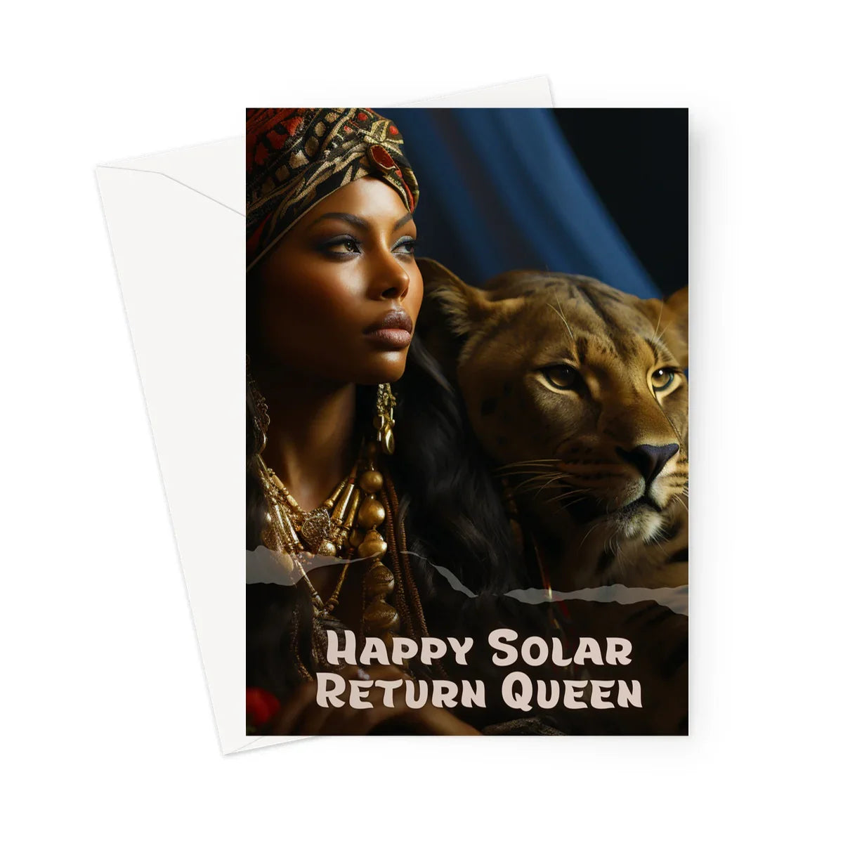 Happy Solar Return Empowered Ebony Sentiments Greeting Card - D'Sare