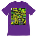 Graffiti Green and Yellow Abstract: A Dive into Vibrant Urban Art Unisex Short Sleeve T-Shirt - D'Sare 