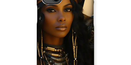Blue Empress and The Majestic Leopard Snap Phone Case by Prodigi