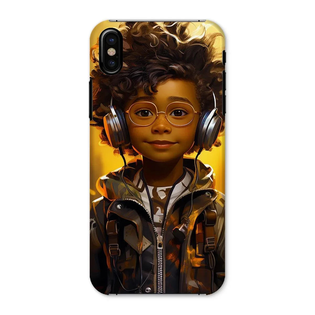 Little Boy Dino Dream Earphone: MelanatedMe Adventures by D'Sare Snap Phone Case - D'Sare 