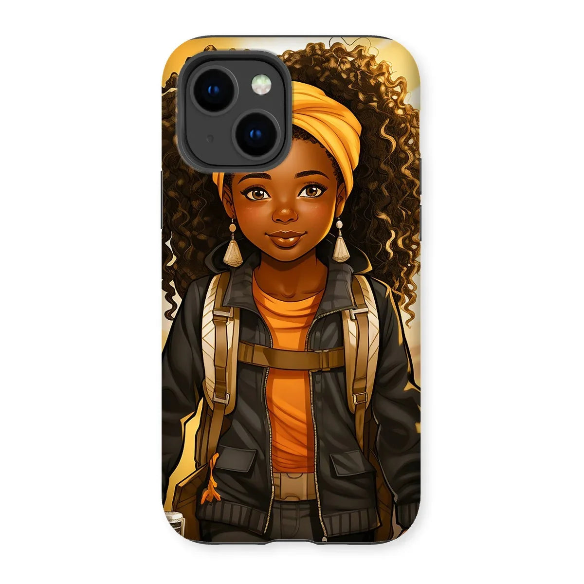 Autum Days Cute Black Girl MelanatedMe Tough Phone Case by Prodigi