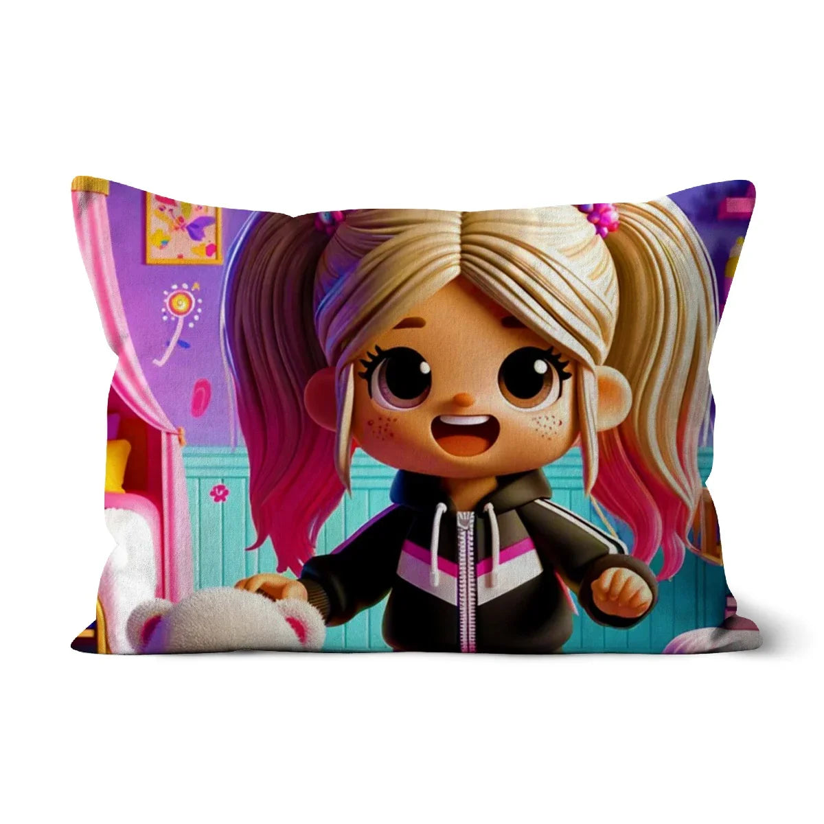 Happy Birthday Pink Grafitti Card Cushion - D'Sare