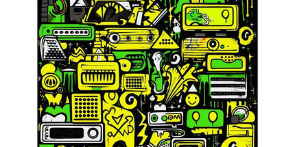 Graffiti Green and Yellow Abstract: A Dive into Vibrant Urban Art Temporary Tattoo by Prodigi