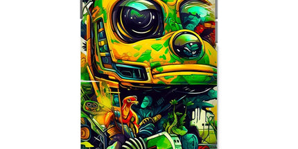 Mechanical Muse: Vibrant Graffiti Odyssey in Surreal Auto Wonderland Tough Phone Case by D'Sare