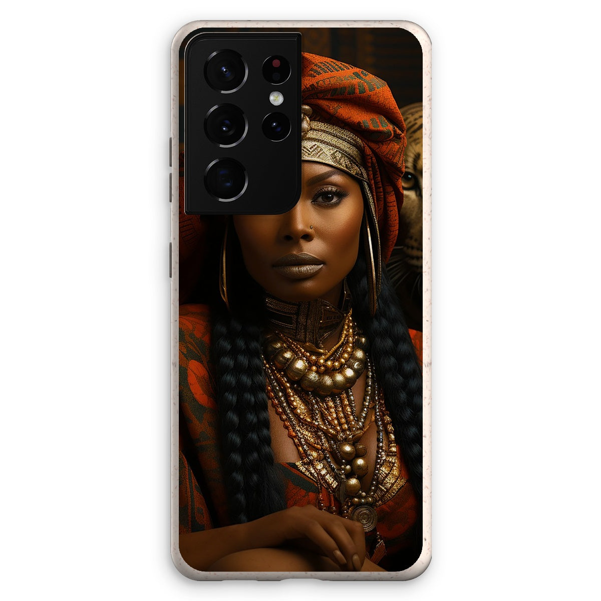 Empress Ebony Leopard Luxe MelanatedME Eco Phone Case - D'Sare