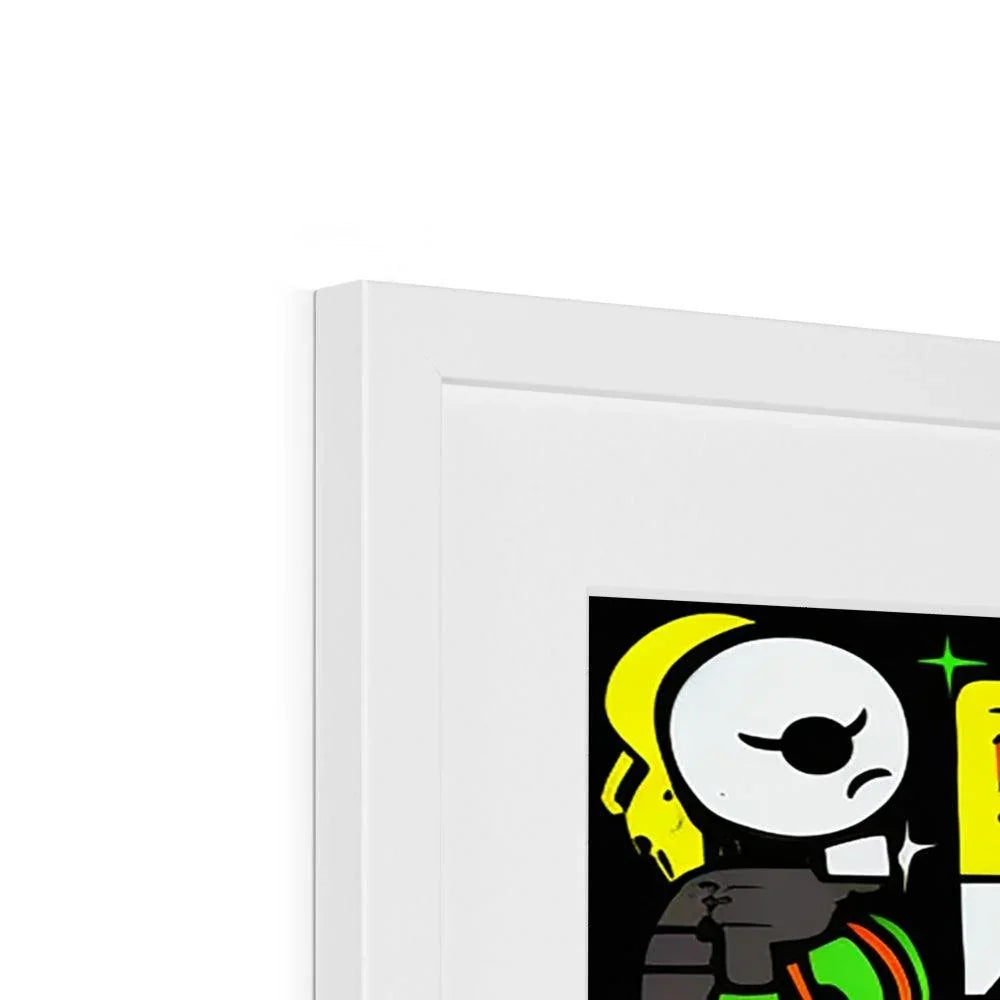 Graffiti Green and Yellow Abstract: A Dive into Vibrant Urban Art Framed & Mounted Print - D'Sare 