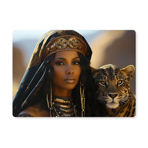 Blue Empress and The Majestic Leopard Placemat by Prodigi