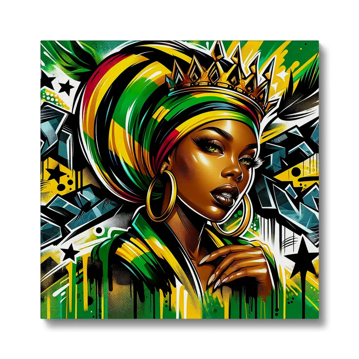 Gift For Her Rasta Queen Street Black Women Gift Eco Canvas - D'Sare