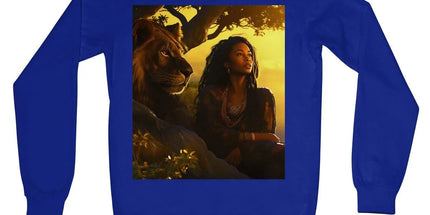 Empress Divine: The Black Feminine & Lion of Judah Legacy Crew Neck Sweatshirt - D'Sare 