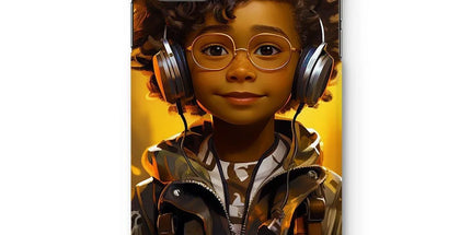 Little Boy Dino Dream Earphone: MelanatedMe Adventures by D'Sare Snap Phone Case - D'Sare 
